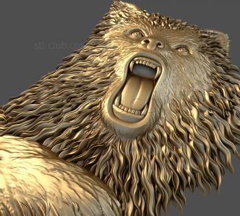 3D model A snarling bear (STL)